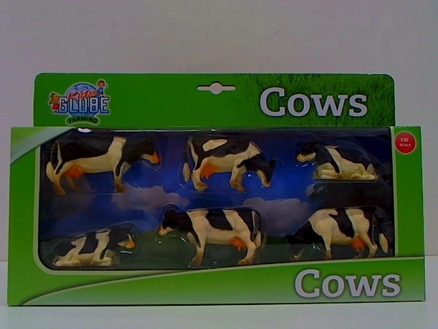 Ensemble de figurines de vaches Kids Globe à l’échelle 1:32 - 6 pièces