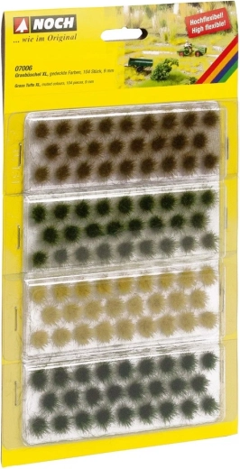Touffes d’herbe Noch XL – lot de 104 pièces