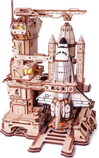 RoboTime – Puzzle mécanique 3D de navette spatiale avec rampe de lancement
