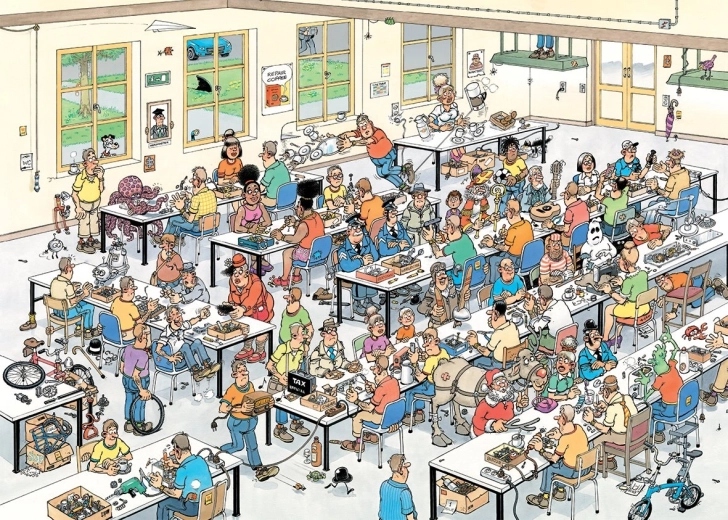 Puzzle Jumbo Jan van Haasteren « Pouvons-nous le réparer ? » 1000 pièces