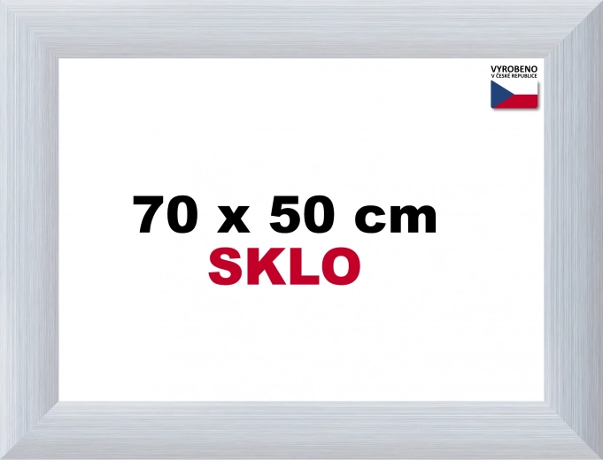 Cadre en aluminium pour puzzle 70 × 50 cm, argenté