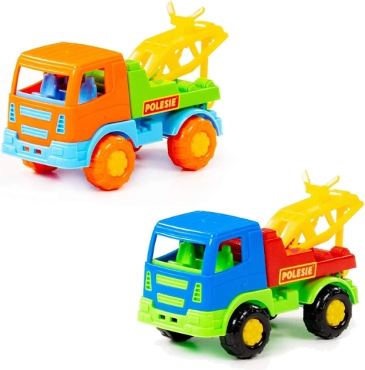 Camion de dépannage avec bras de remorquage