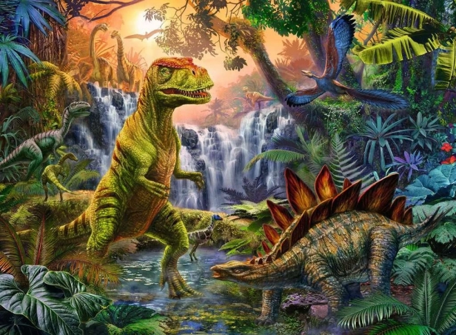 Puzzle Dans le royaume des dinosaures XXL 100 pièces