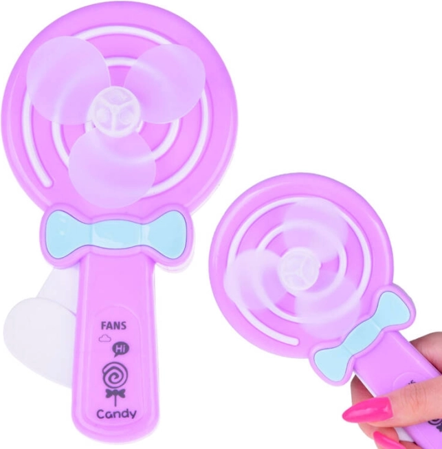Petit ventilateur manuel coloré pour enfants Candy