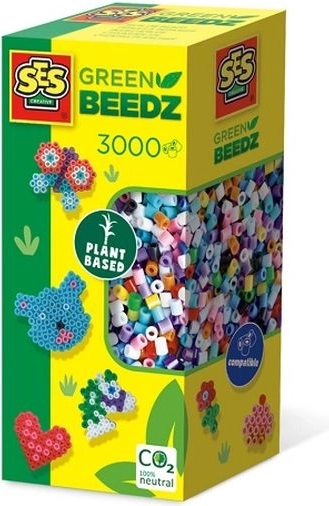 SES Creative perles à repasser Green Beedz 3000 pièces – couleurs claires