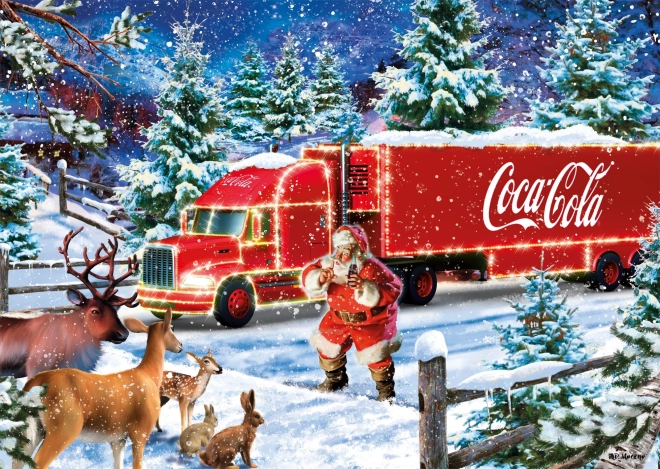 Puzzle Camion de Noël Coca Cola 1000 Pièces