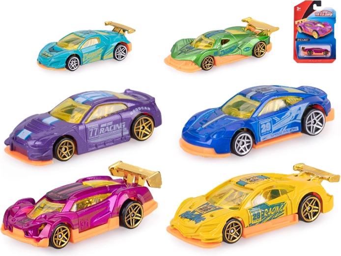 Petite voiture de course 8 cm à roue libre – métal et plastique