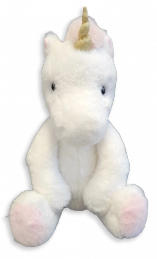 Licorne en peluche blanche 40 cm