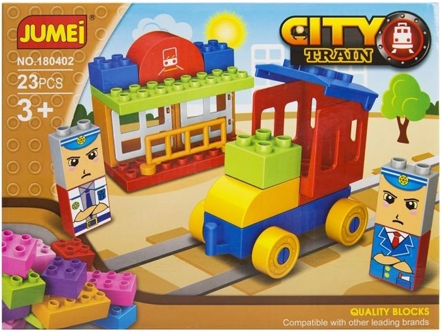 Jeu de construction Jumei city train 23 pièces 26 × 19 cm - 1 pièce
