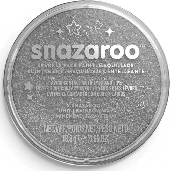 Snazaroo peinture pailletée pour visage gris 18 ml