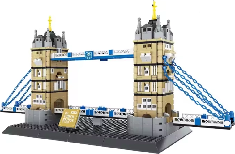 Jeu de construction pont à bascule TOWER BRIDGE – série Bâtiments, 969 pièces