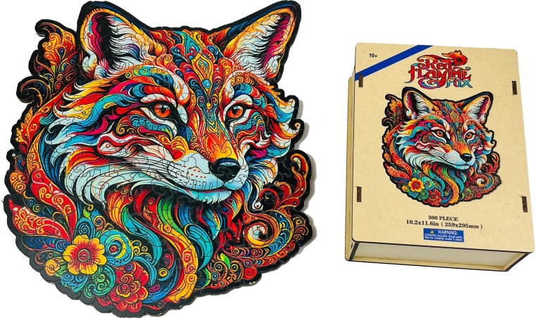 Puzzle en bois renard de feu - 1 pièce