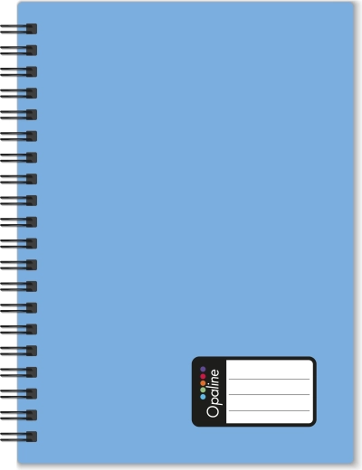 Bloc-notes A5 à double spirale Opaline, bleu