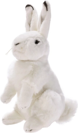 Peluche lapin blanc assis 25 cm