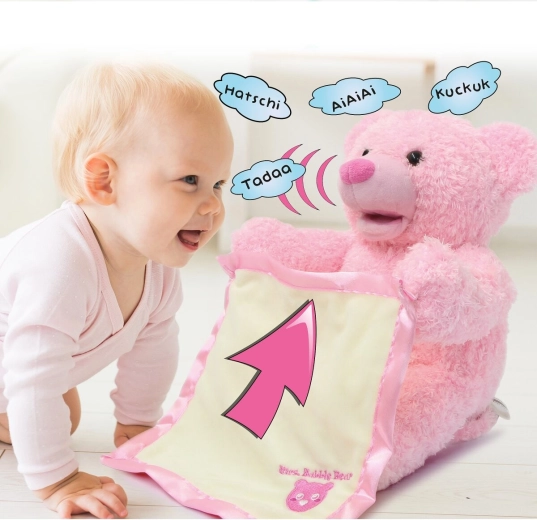 Ourse en peluche interactive Mrs. Babble Bear rose