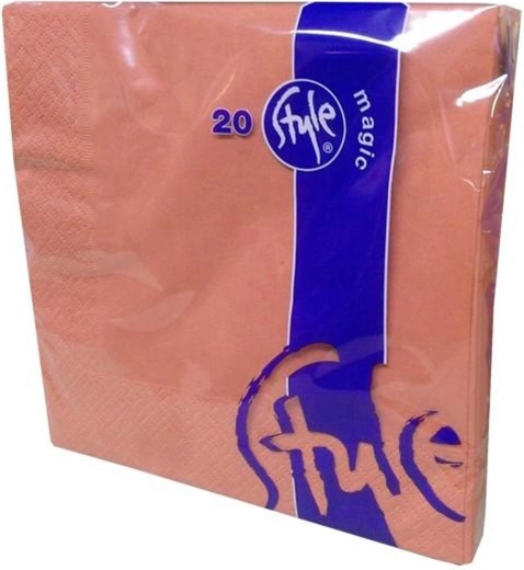 Serviettes en papier terracotta 33 × 33 cm, 2 couches, 20 pcs