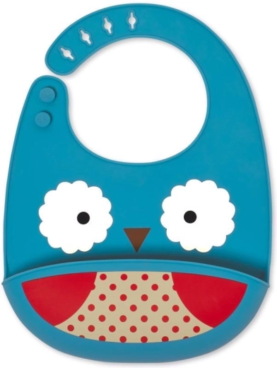 Bavoir en silicone Skip Hop Zoo pour enfants dès 6 mois