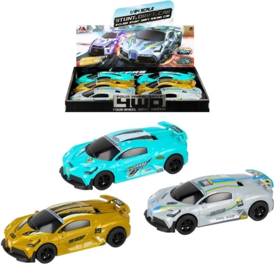 Petite voiture de course drift à friction (à inertie) – 3 couleurs