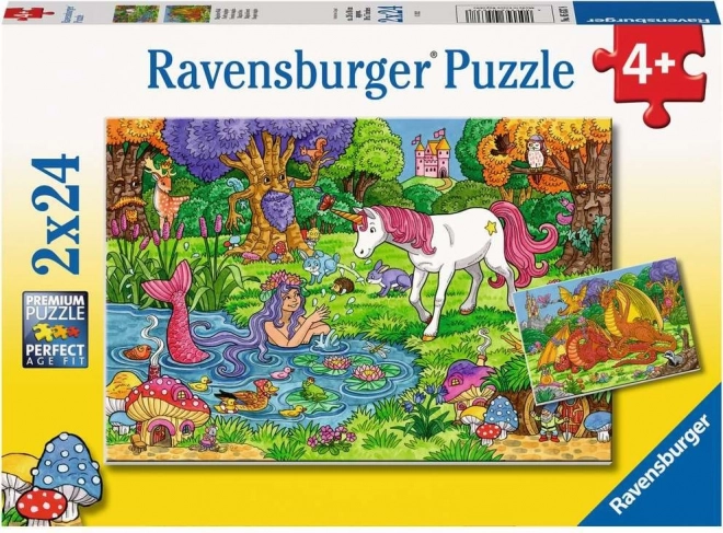 Puzzle Ravensburger Forêt Magique 2x24 pièces