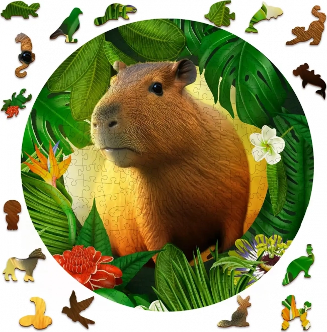 Puzzle en bois capybara 250 pièces WOODEN CITY
