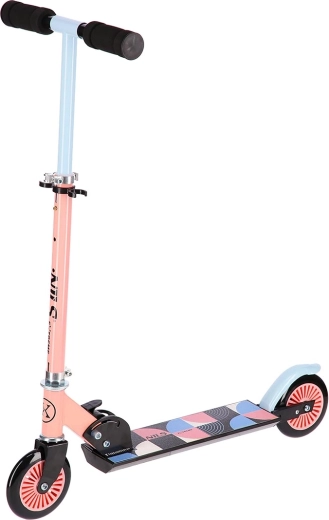 Trottinette pliable NILS Extreme rose‑bleu