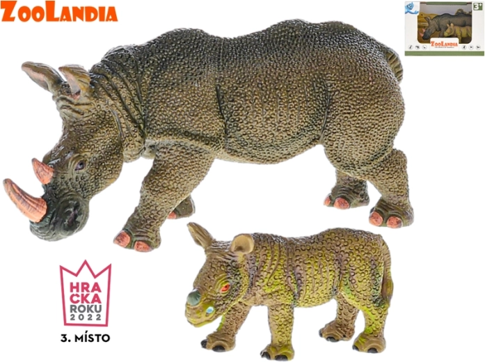 Zoolandia rhinocéros avec son petit – set de figurines