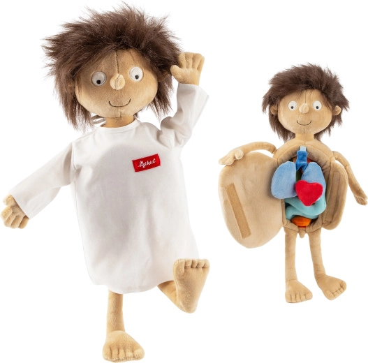 Sigikid petit patient Erwin, poupée éducative en peluche 44 cm