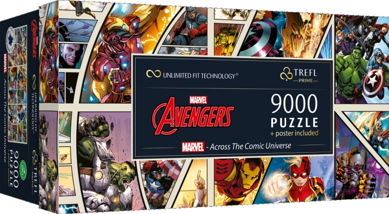 Puzzle 9000 pièces Marvel à travers l'Univers des Comics