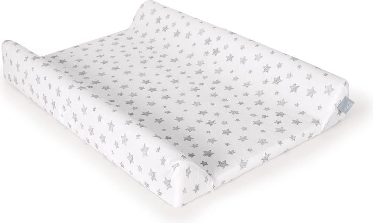 Ceba housse pour matelas à langer 50 × 70 cm, 2 pcs – gris clair + étoiles grises