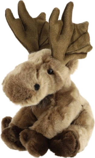 Renne polaire en peluche assis 19 × 27 cm