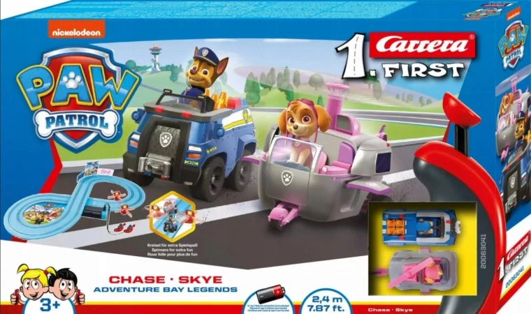 Carrera First circuit PAW PATROL Chase et Skye 2,4 m