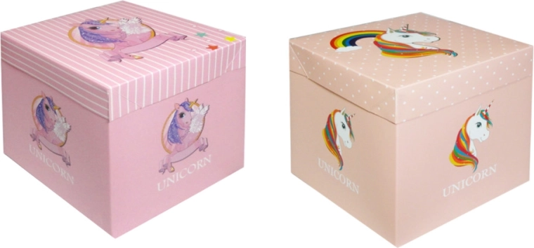 Boîte cadeau avec licorne