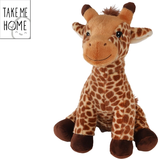 Girafe en peluche Take Me Home assise 25 cm - 1 pièce