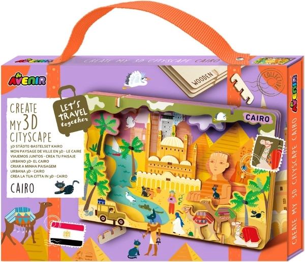 Puzzle 3D en bois panorama urbain du Caire AVENIR
