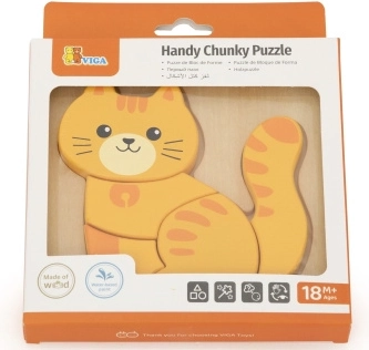 Puzzle en bois pour les tout-petits – chaton
