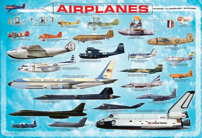 Puzzle Avions 100 pièces