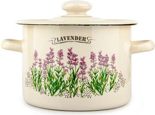 Marmite émaillée avec couvercle 2 l Lavande