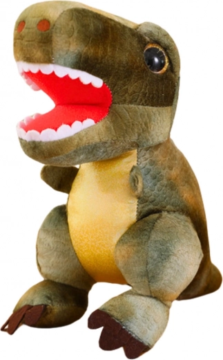 Dinosaure en peluche à texture de peau vert 32 cm