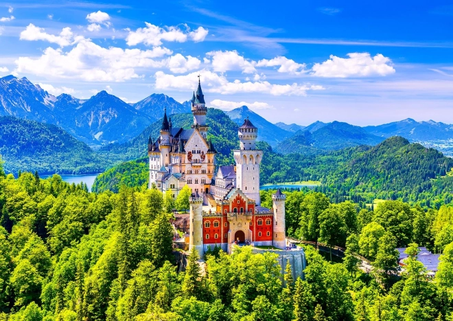 Puzzle Château de Neuschwanstein en été 1000 pièces