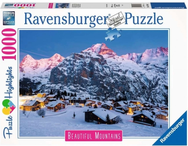 Puzzle Ravensburger Mürren z Bernského Oberlandu 1000 pièces