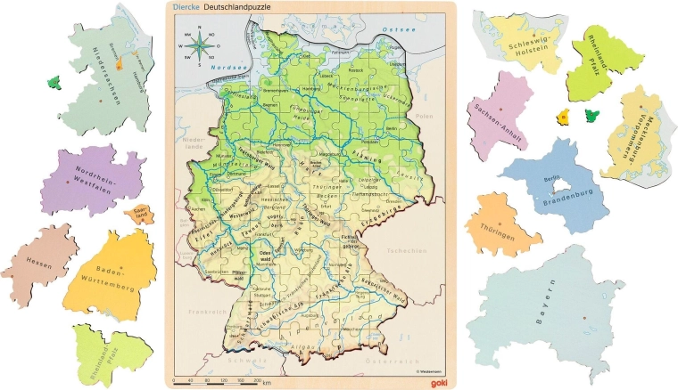 Puzzle éducatif en bois Goki Allemagne