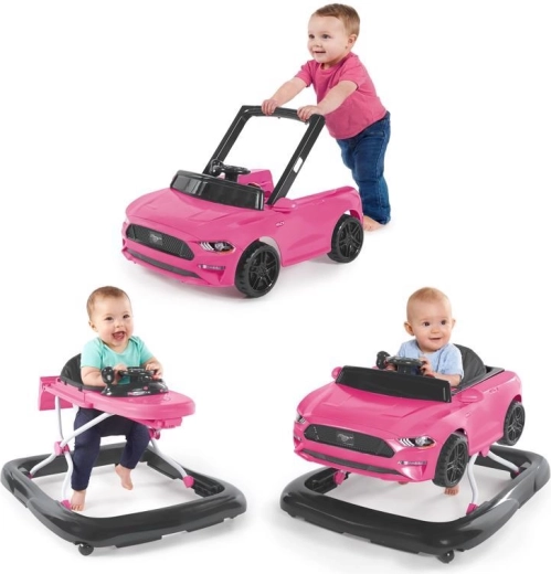 Trotteur 3-en-1 BRIGHT STARTS Ford Mustang, rose