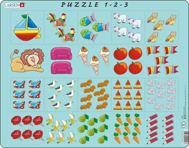 Larsen puzzle éducatif avec images pour enfants 10 pièces