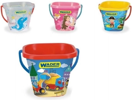 Wader seau carré pour le sable IML 2 l - 1 pièce
