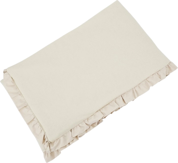 Tour de lit en coton EKO avec volant light beige 360 cm