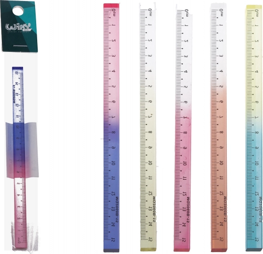 Règle 3D colorée 15 cm