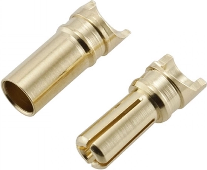 Connecteurs banane plaqués or 3,5 mm plats (avec encoche)