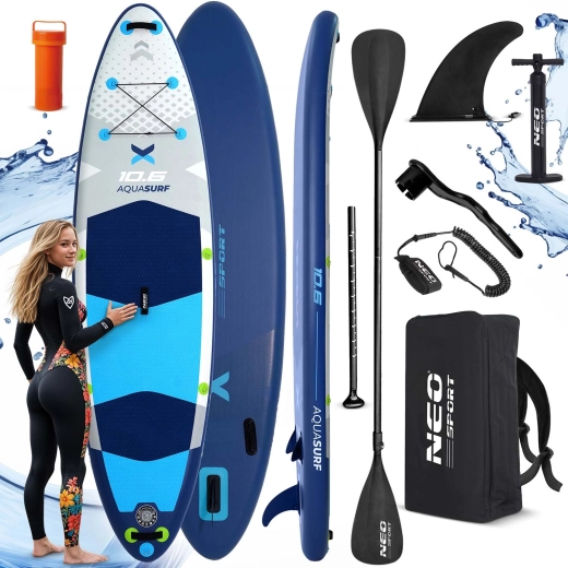Paddleboard gonflable AQUASURF 10'6 (320 × 84 × 15 cm) avec accessoires