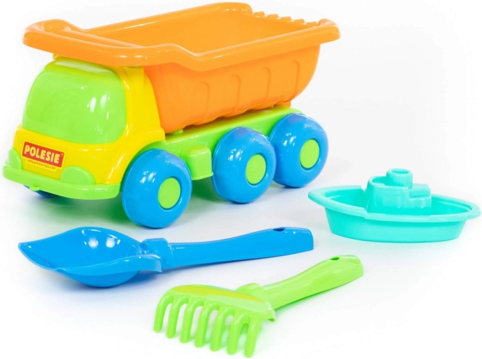 Set de sable pour enfants avec camion-benne Kiesza et accessoires – 4 pièces