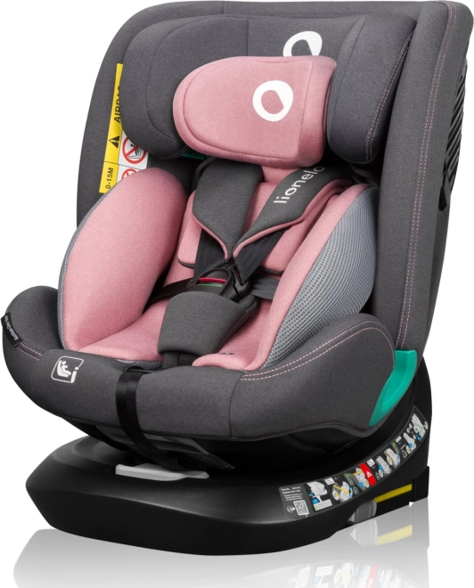 Siège auto pivotant enfant Lionelo Bastiaan i-Size Pink Rose